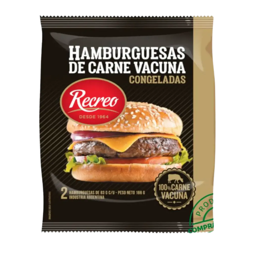 Hamburguesa 83 gr x2 Recreo