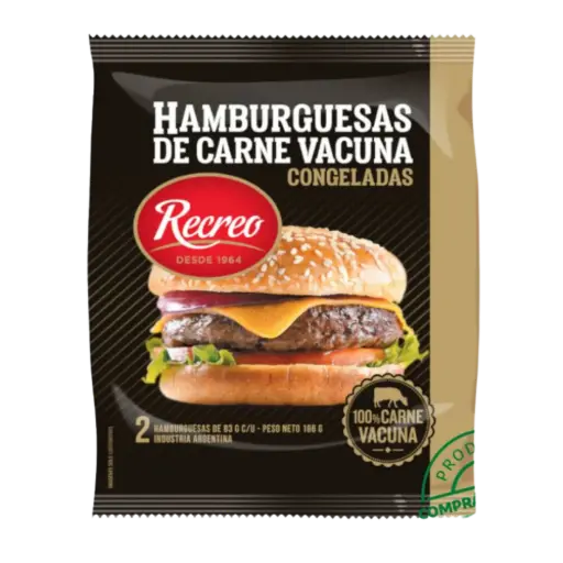 Hamburguesa 83 gr x2 Recreo